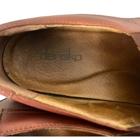 Dansko Jackson Slip-On Loafer Mahogany Antiqued Brown Leather Men’s US 11.5 - 12