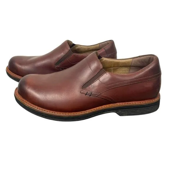 Dansko Jackson Slip-On Loafer Mahogany Antiqued Brown Leather Men’s US 11.5 - 12