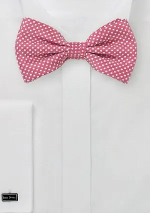 Dark Coral Pin Dot Bowtie