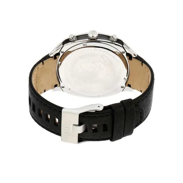 Diesel Men's Tumbler Chronograph Black Leather Watch DZ4499