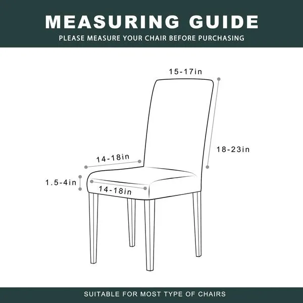 Dlerfeut Box Cushion Dining Chair Slipcover (Set of 4) White! Durability Water Resistant; Stain Resistant; Fade Resistant! Retails $85 