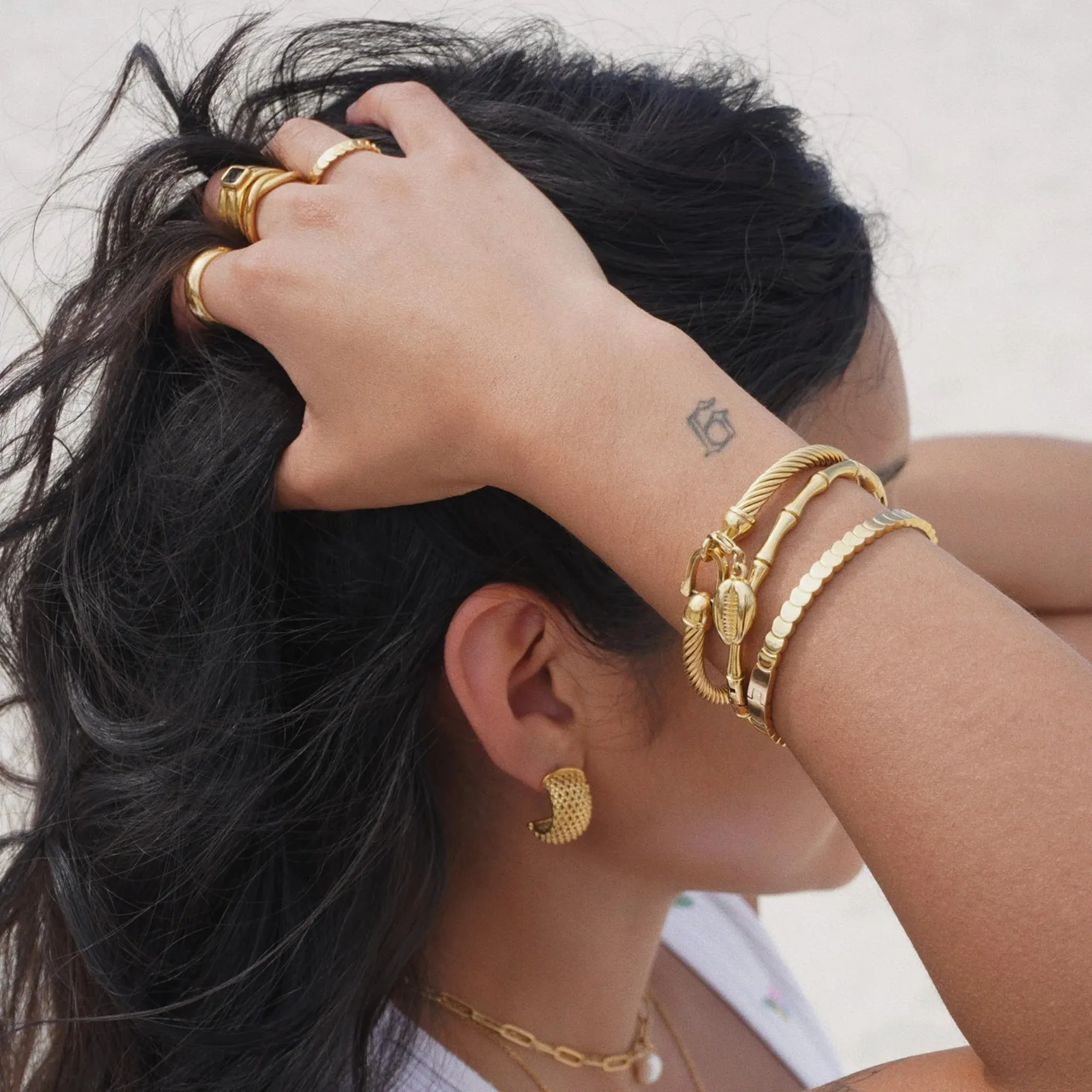 Ellie Vail Water Resistant Jewelry - Baylor Bamboo Bangle Bracelet