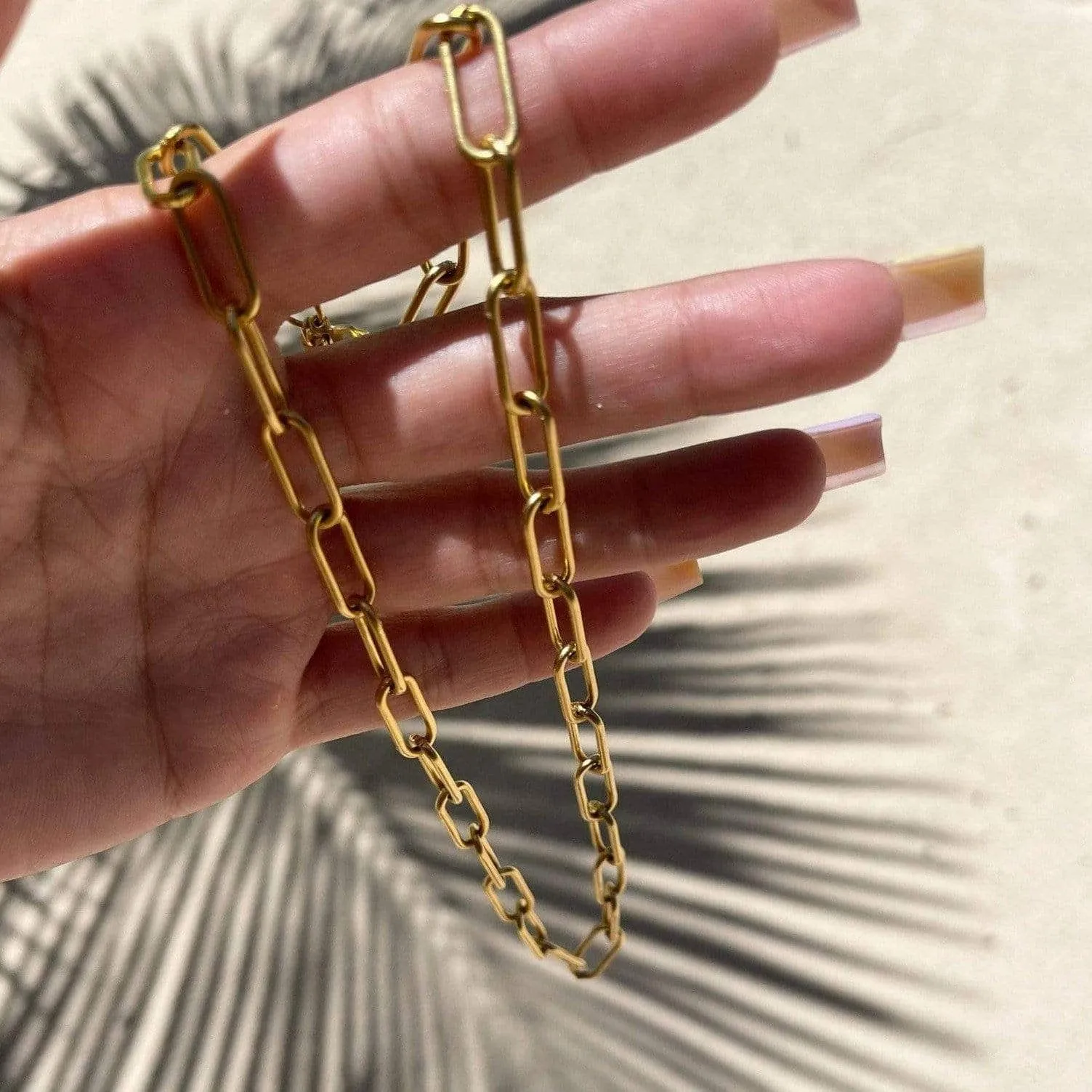 Ellie Vail Water Resistant Jewelry - Carla Paperclip Chain Necklace