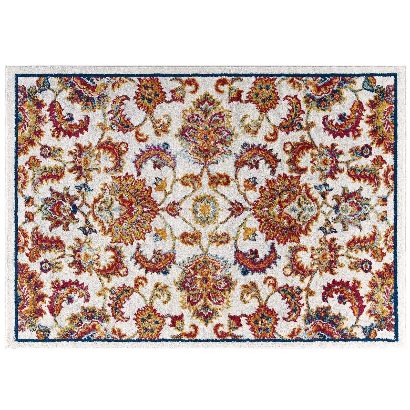 ENTOURAGE AZAMI DISTRESSED VINTAGE FLORAL LATTICE