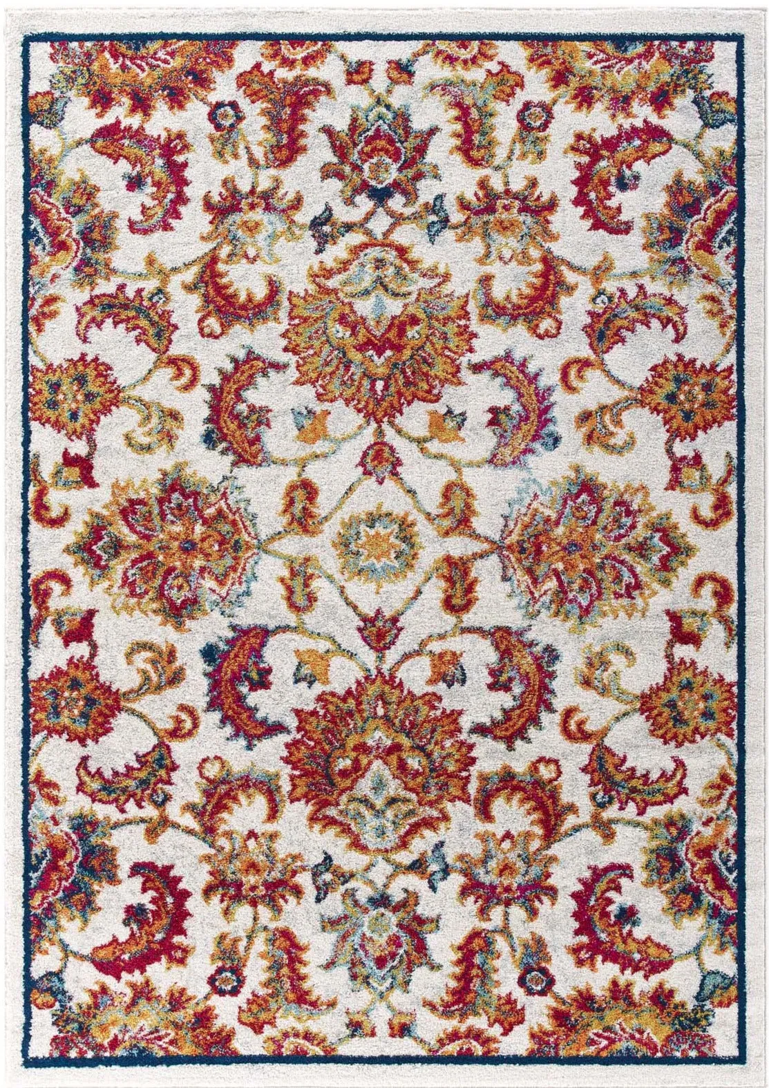 ENTOURAGE AZAMI DISTRESSED VINTAGE FLORAL LATTICE