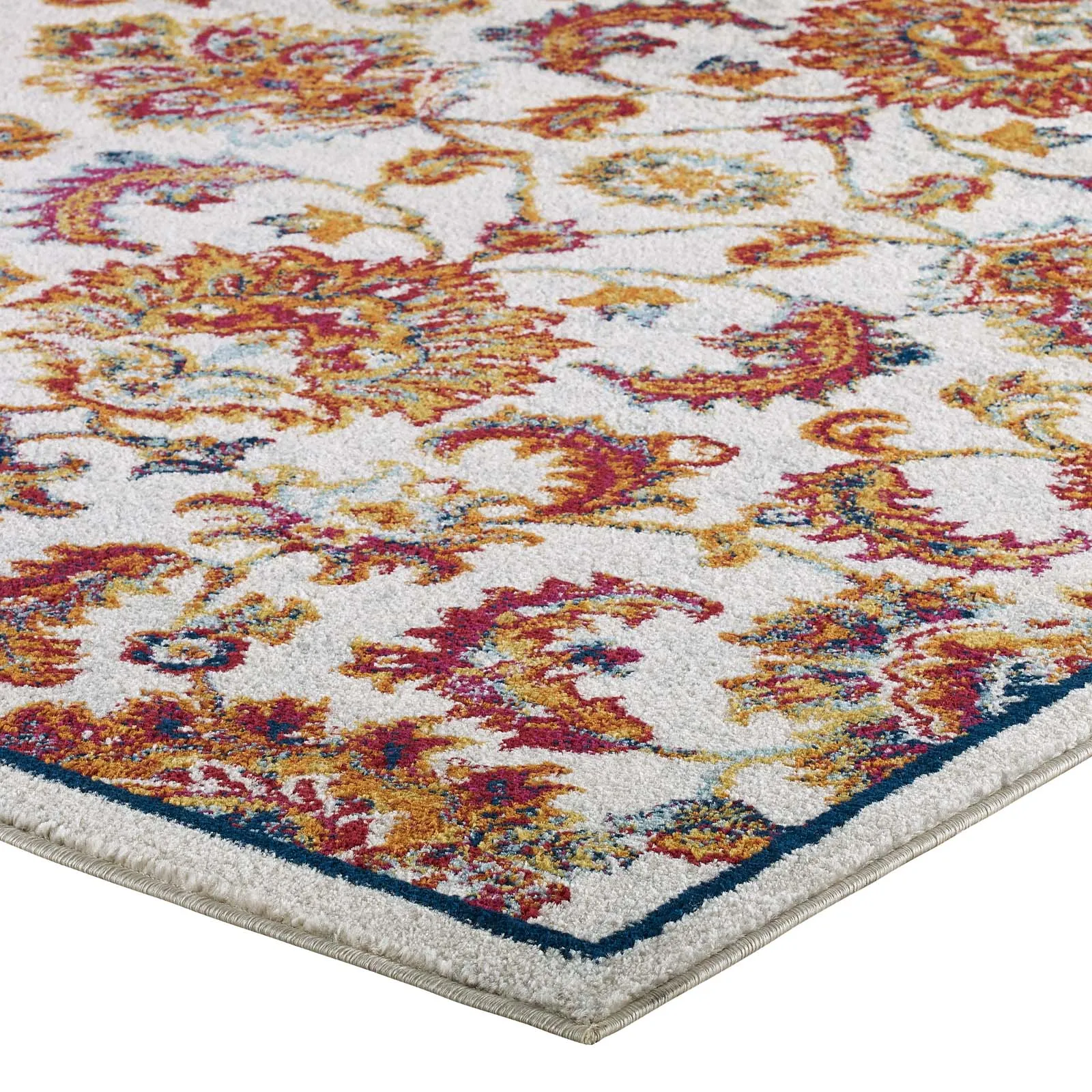 ENTOURAGE AZAMI DISTRESSED VINTAGE FLORAL LATTICE