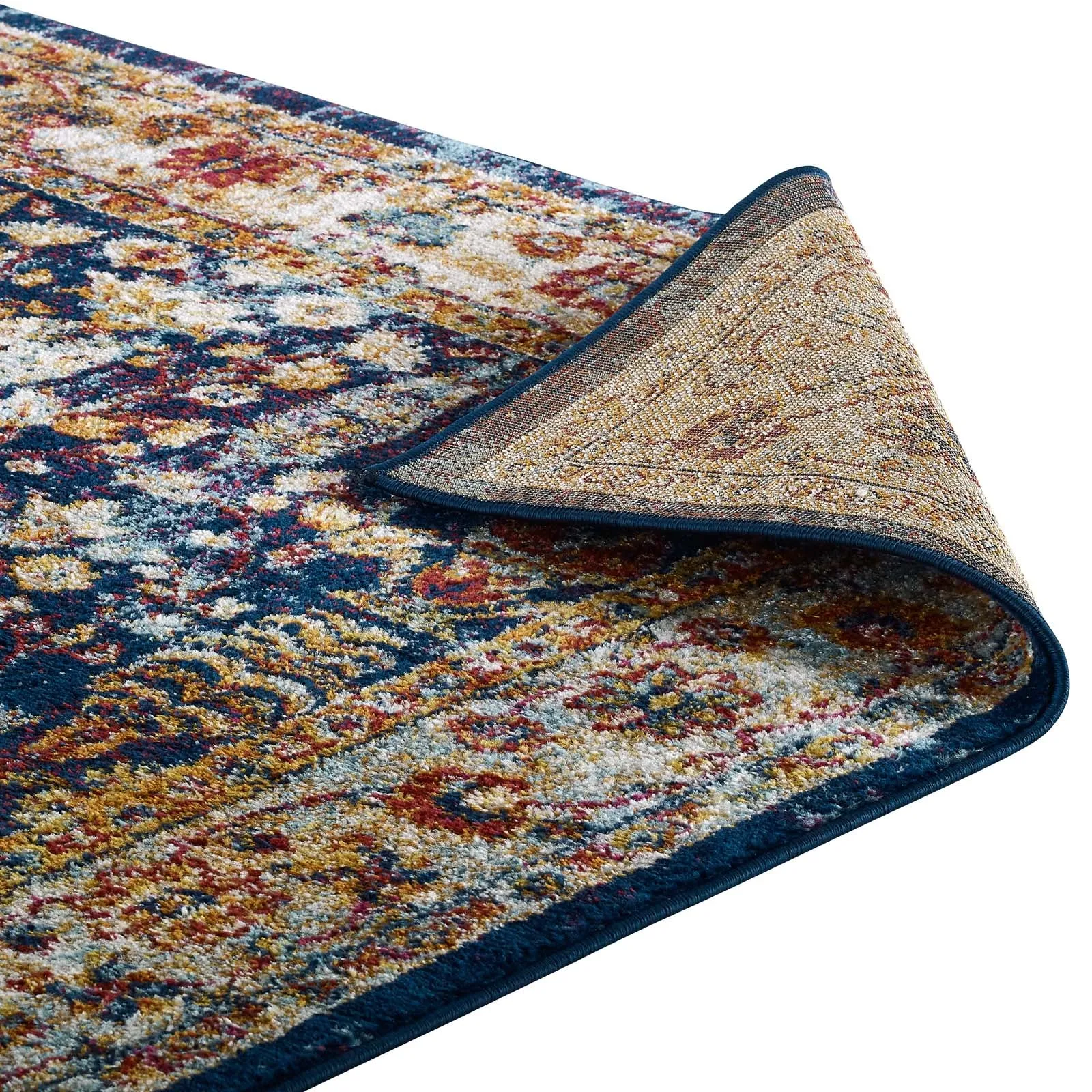 ENTOURAGE JESSA DISTRESSED VINTAGE FLORAL LATTICE