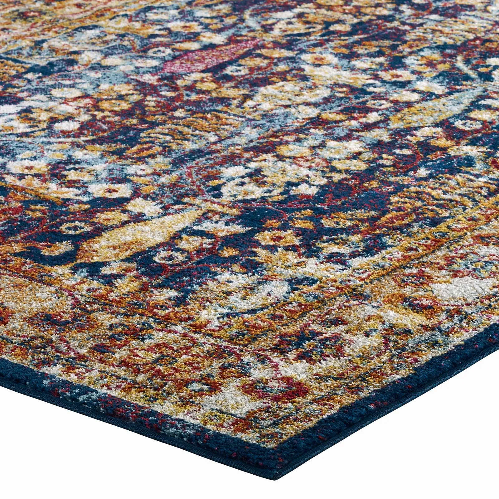 ENTOURAGE JESSA DISTRESSED VINTAGE FLORAL LATTICE