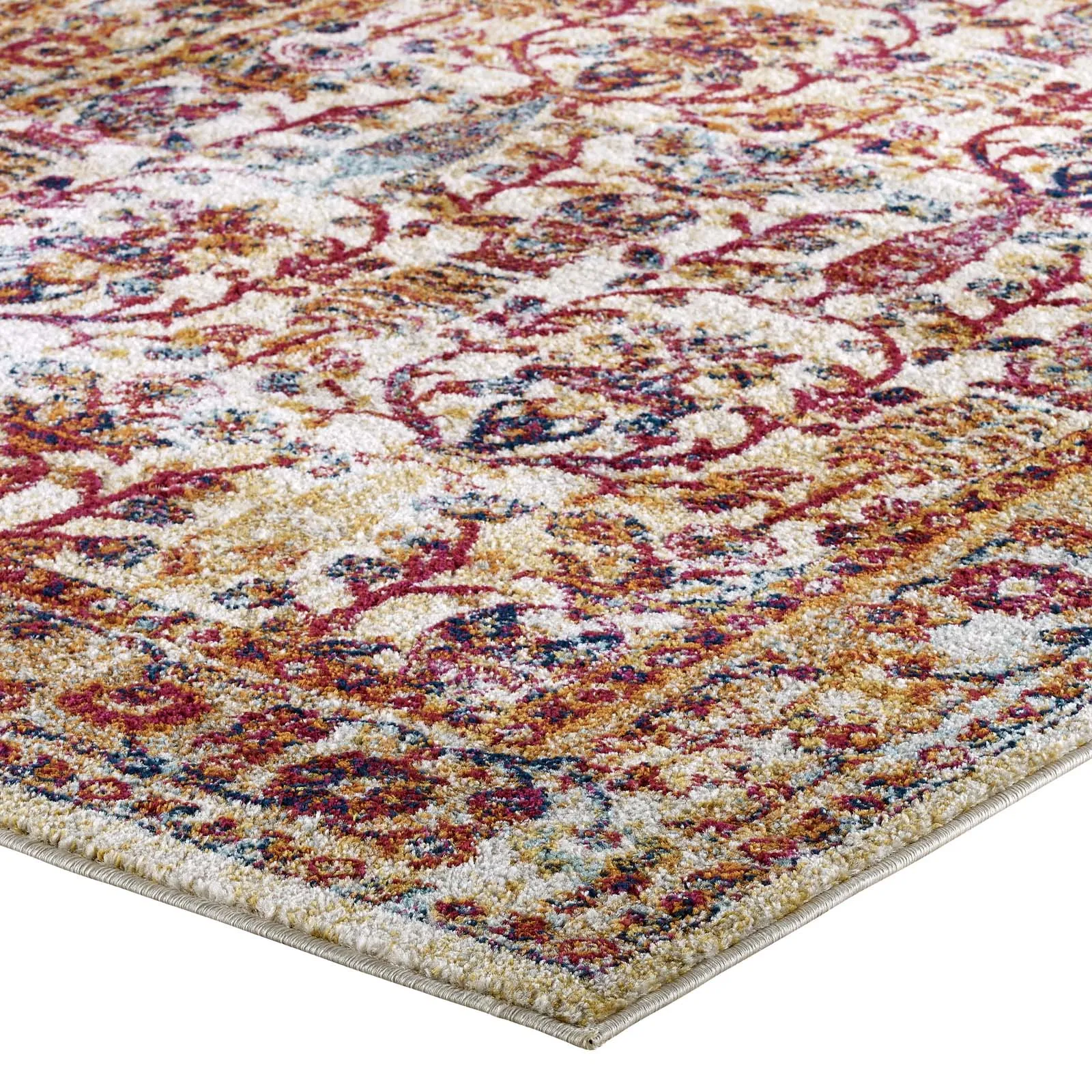 ENTOURAGE JESSA DISTRESSED VINTAGE FLORAL LATTICE