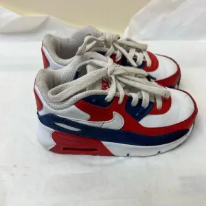 EUC Baby Kids NIKE AIR MAX 90 Shoes Red White Blue DA9056-100 Toddler Size 9C