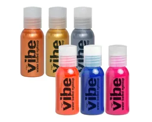 European Body Art - Voda Fluro / Metallic Water based Airbrush Paint Pack (6-Pack - 1oz Bottles)