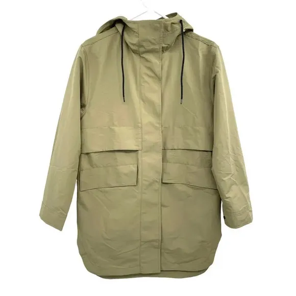 EVERLANE ReNew Anorak Jacket Size XXS Water Resistant Green