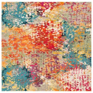 Felty Abstract Ivory/Multi Area Rug Langley Street® Rug Size: Square 9'