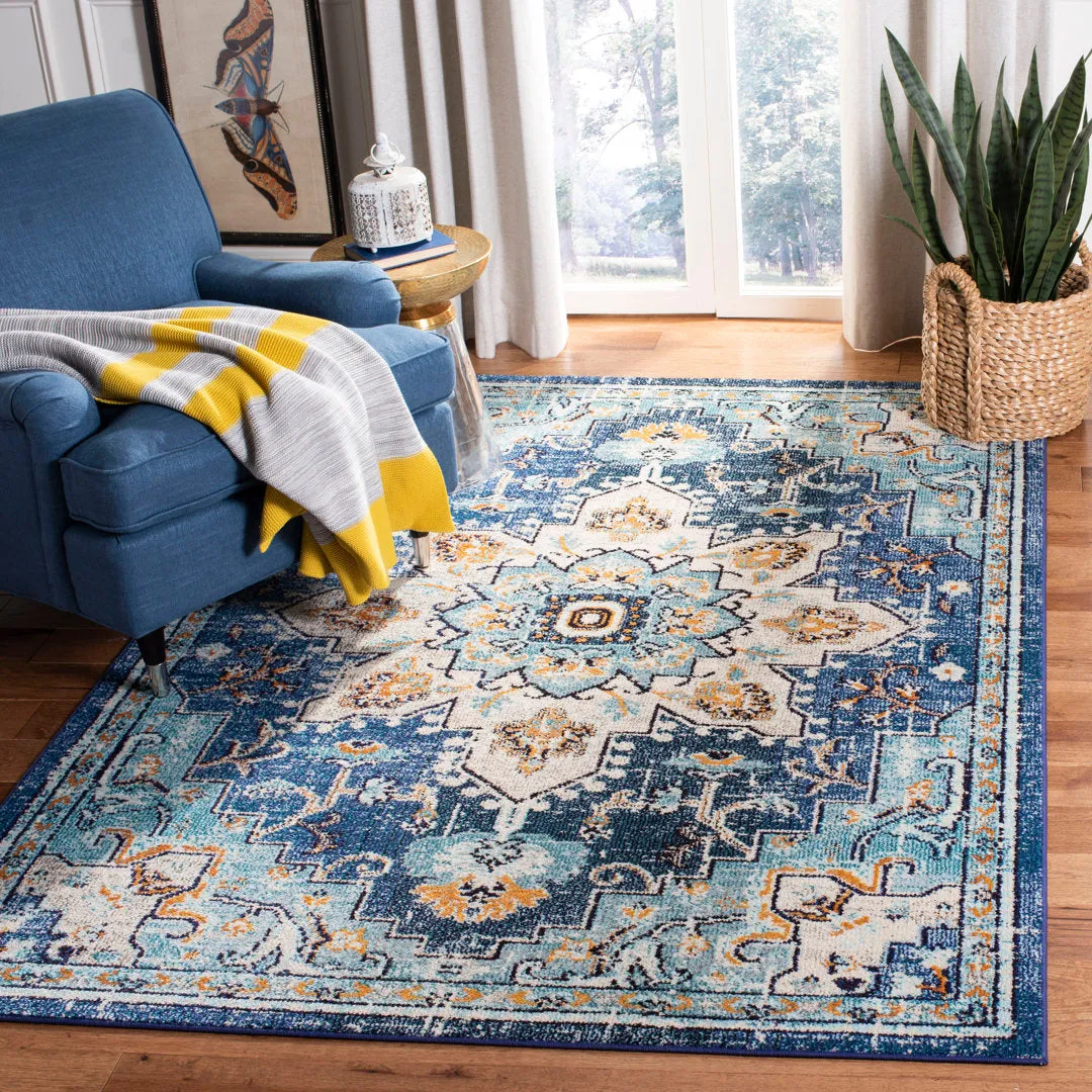 Felty Oriental Blue/Light Blue Area Rug Langley Street® Rug Size: Rectangle 10' x 14'