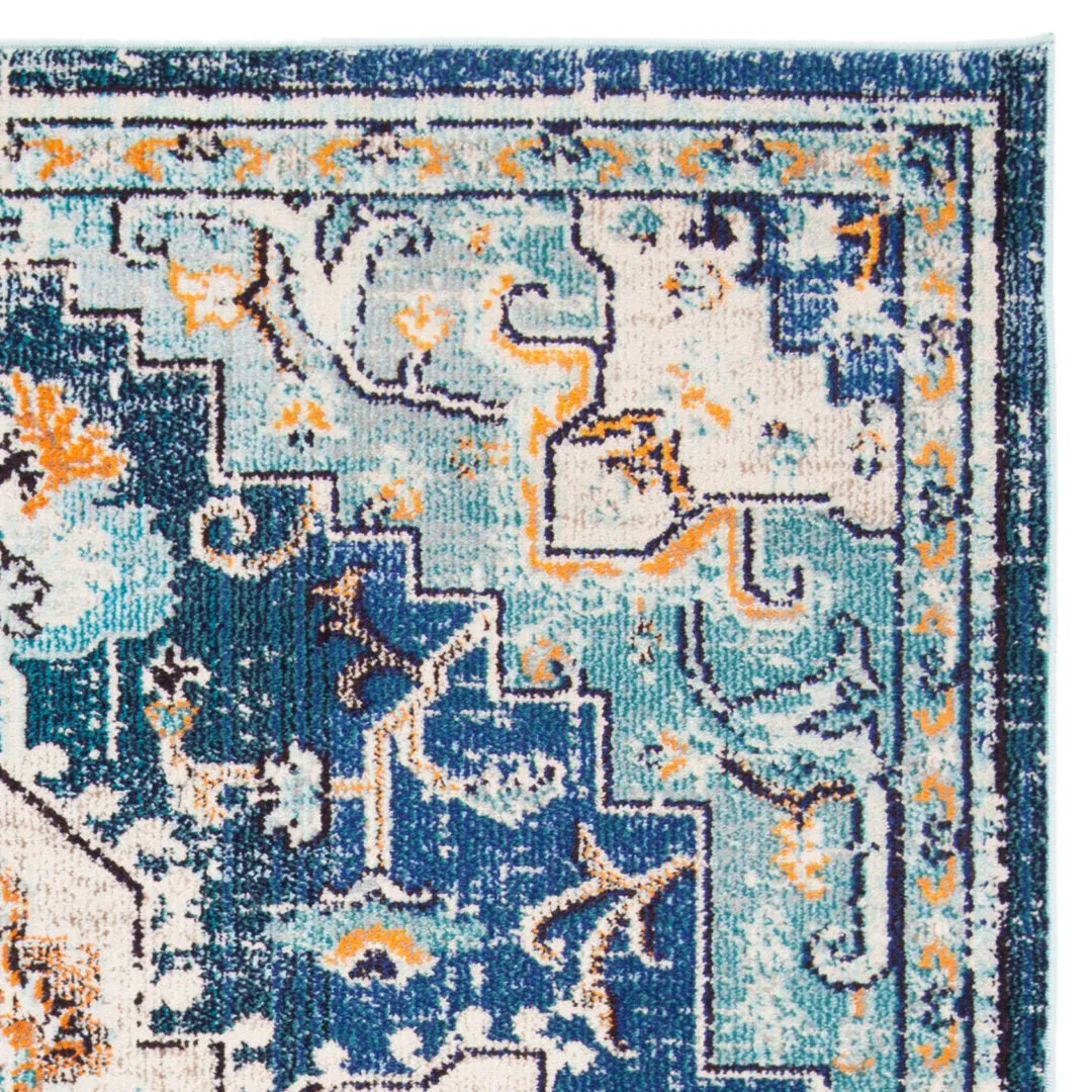 Felty Oriental Blue/Light Blue Area Rug Langley Street® Rug Size: Runner 2'2" x 6'