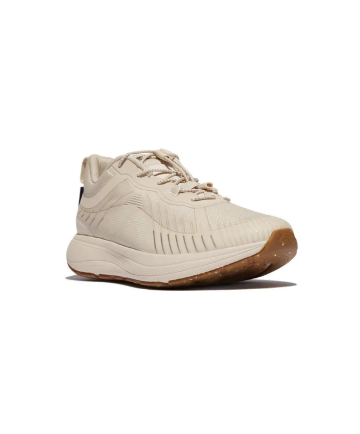 Fitflop FF Runner Water Resistant Running Sneaker Stone Beige/ Cream