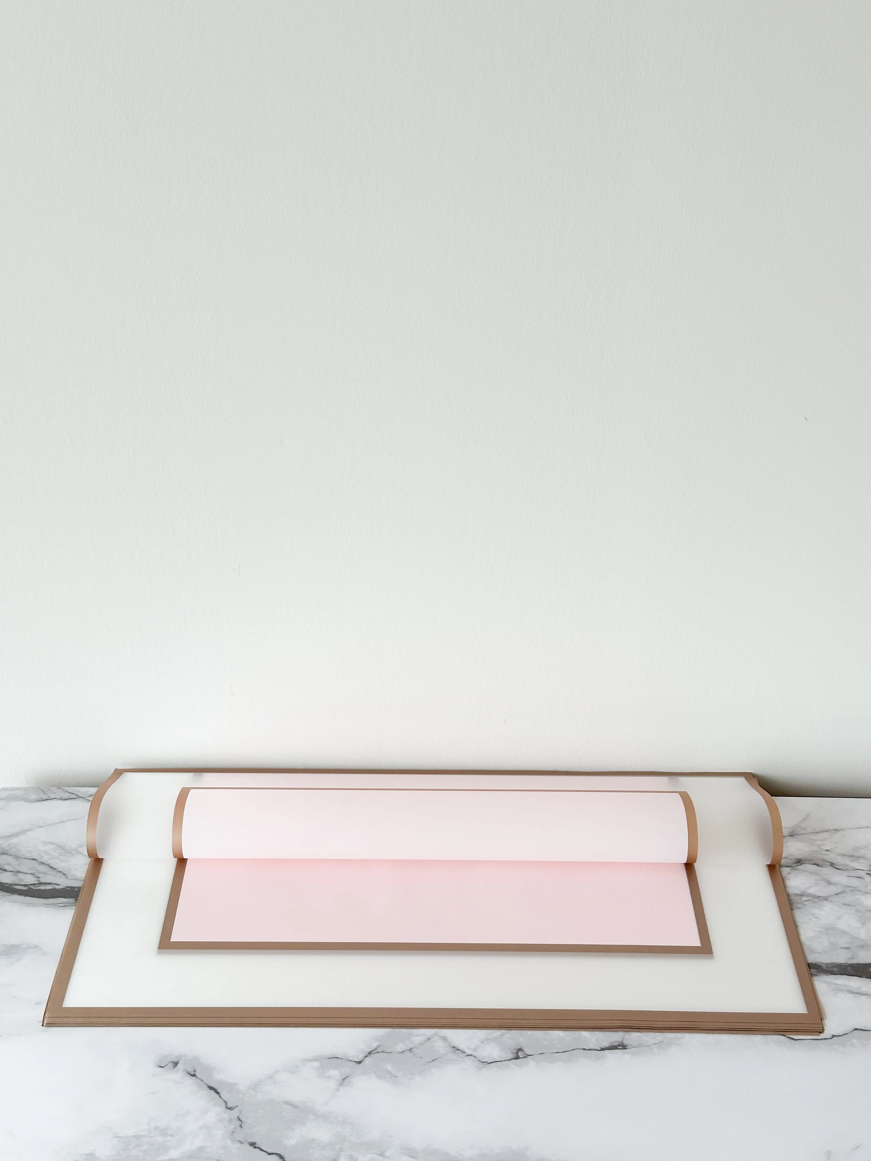 Foggy Gold line Frame wrapping paper in different color