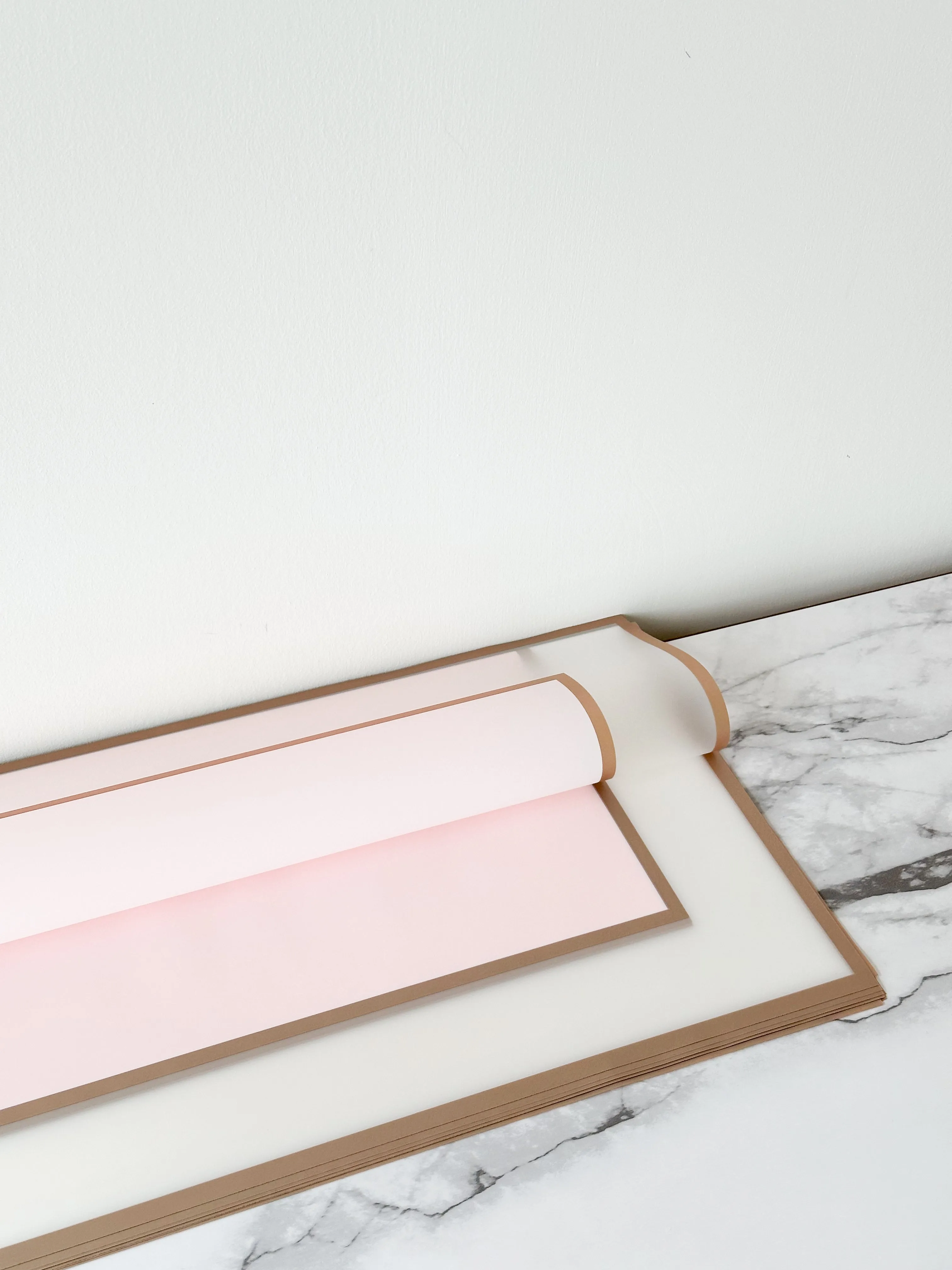 Foggy Gold line Frame wrapping paper in different color