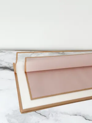 Foggy Gold line Frame wrapping paper in different color