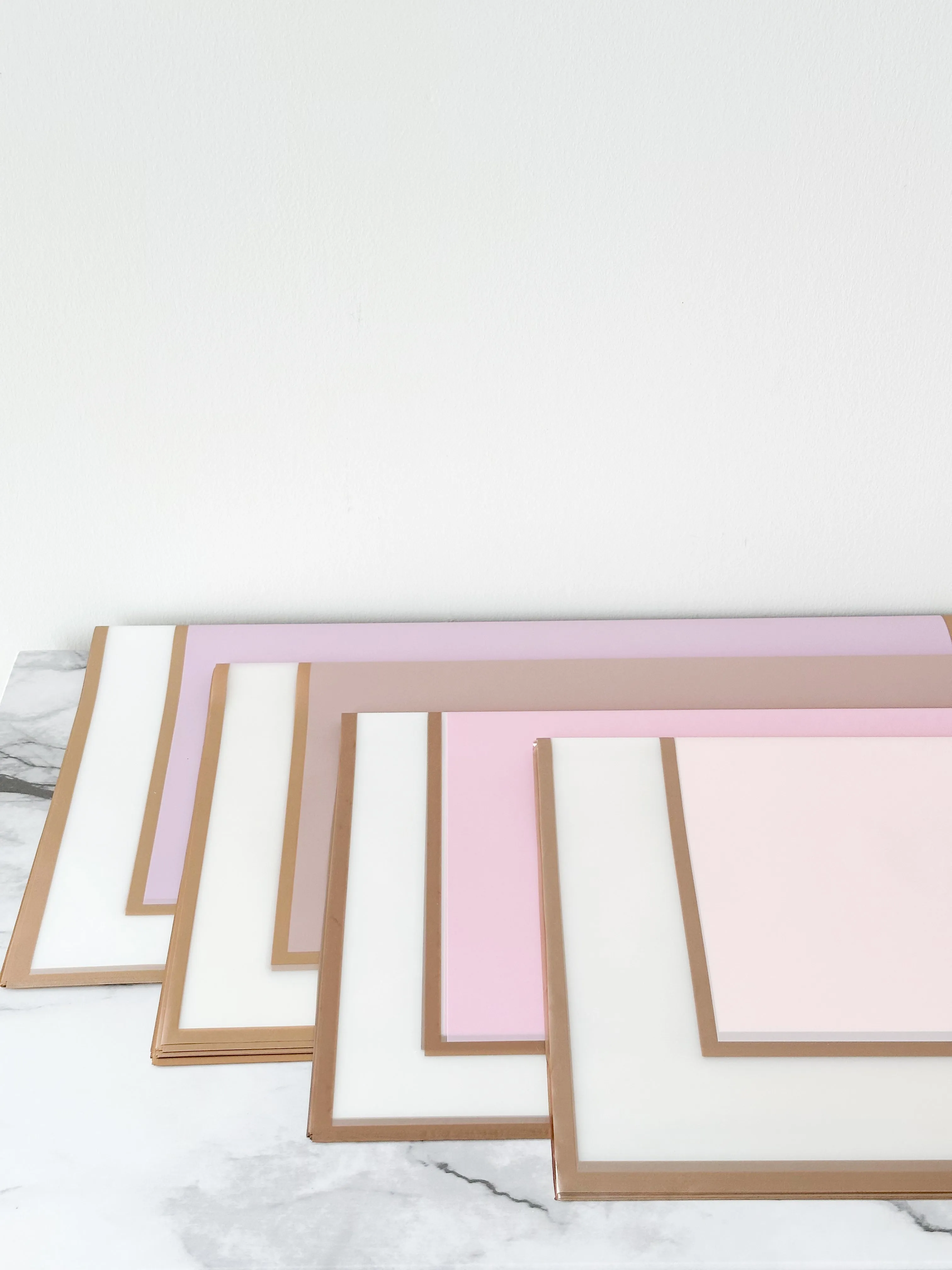 Foggy Gold line Frame wrapping paper in different color