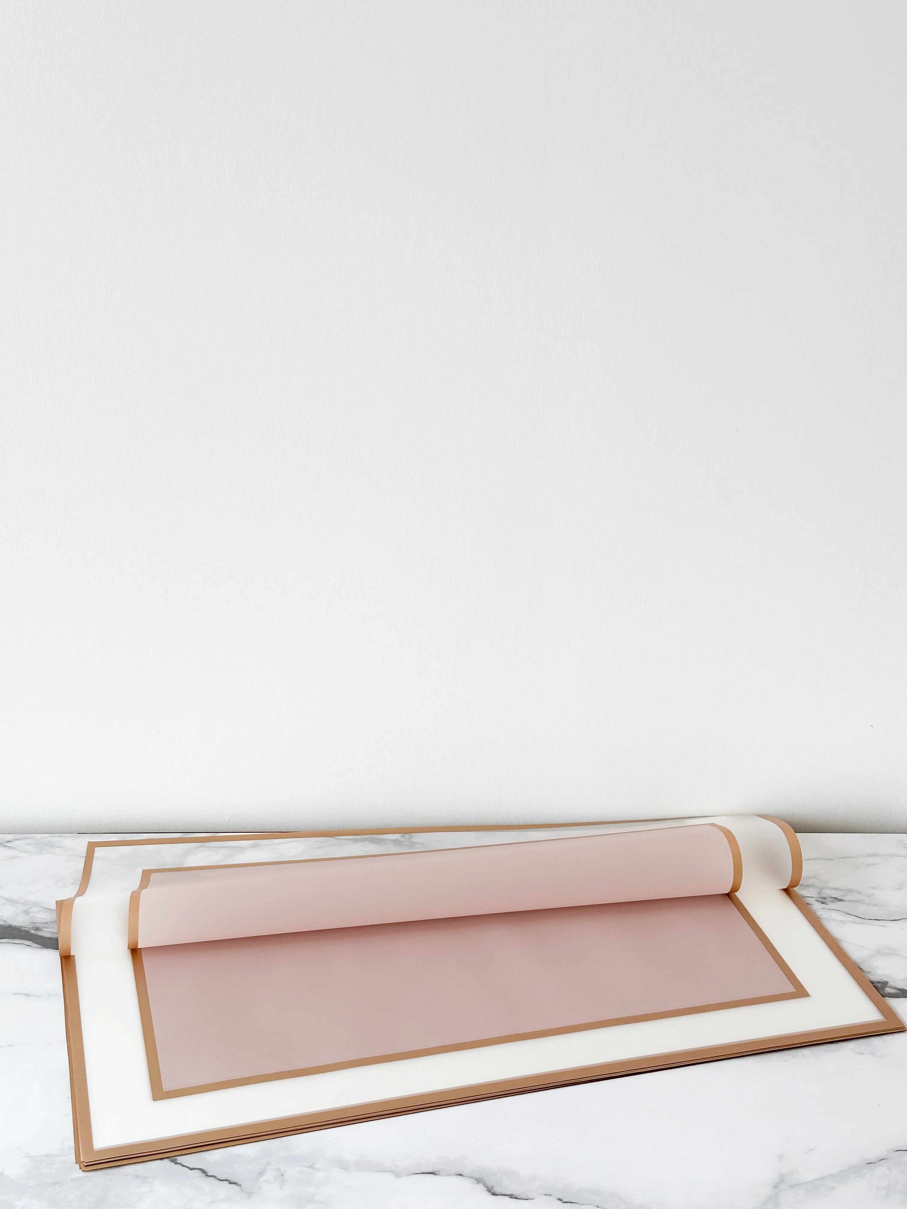 Foggy Gold line Frame wrapping paper in different color