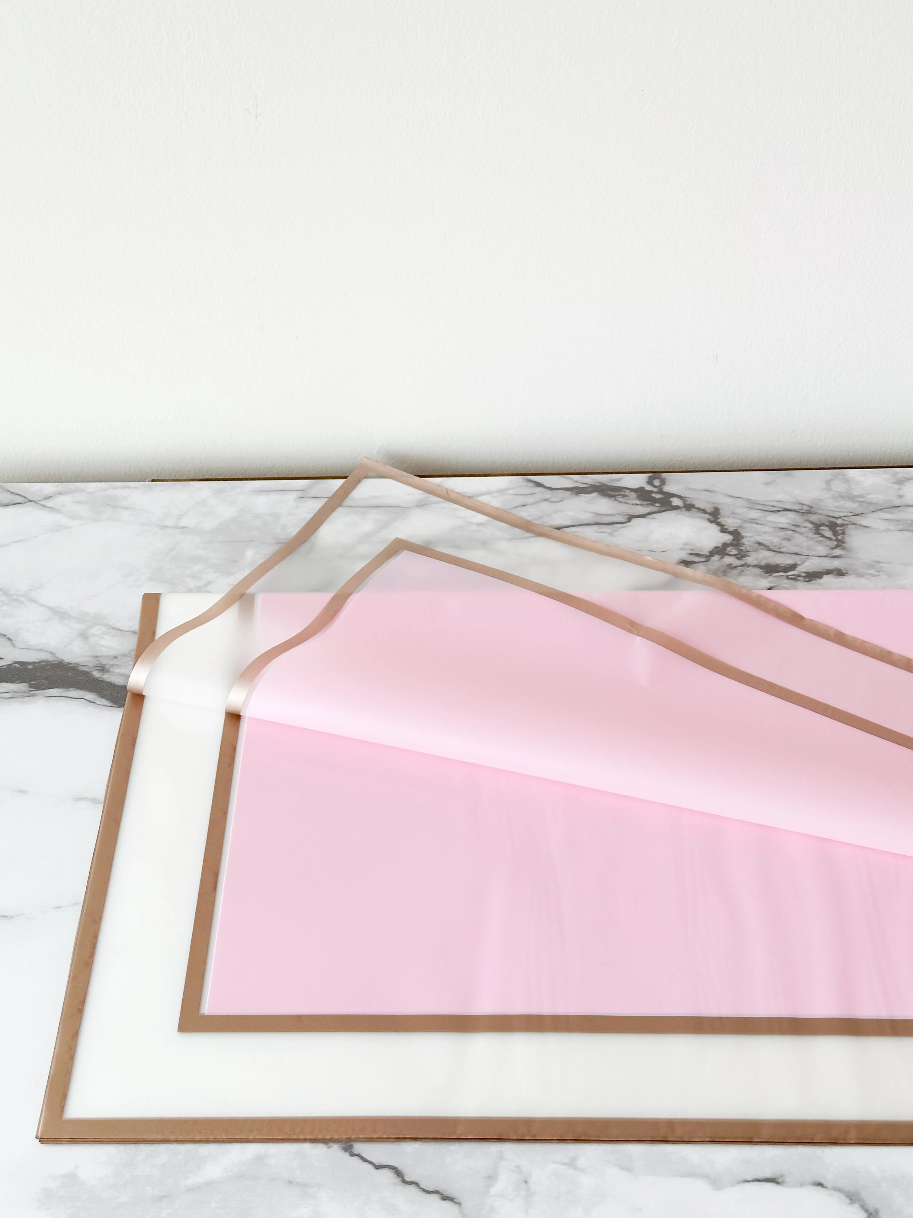 Foggy Gold line Frame wrapping paper in different color