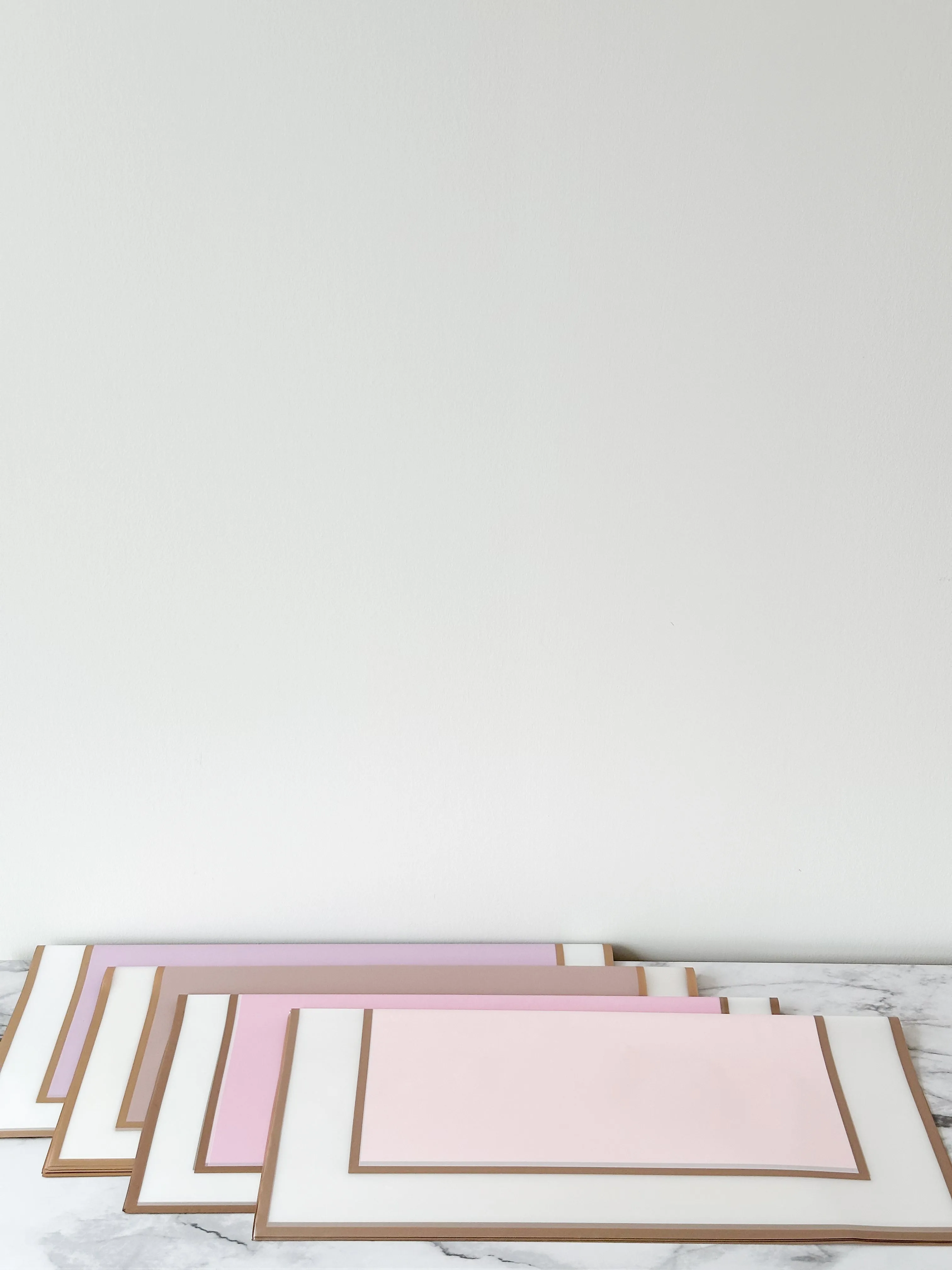 Foggy Gold line Frame wrapping paper in different color