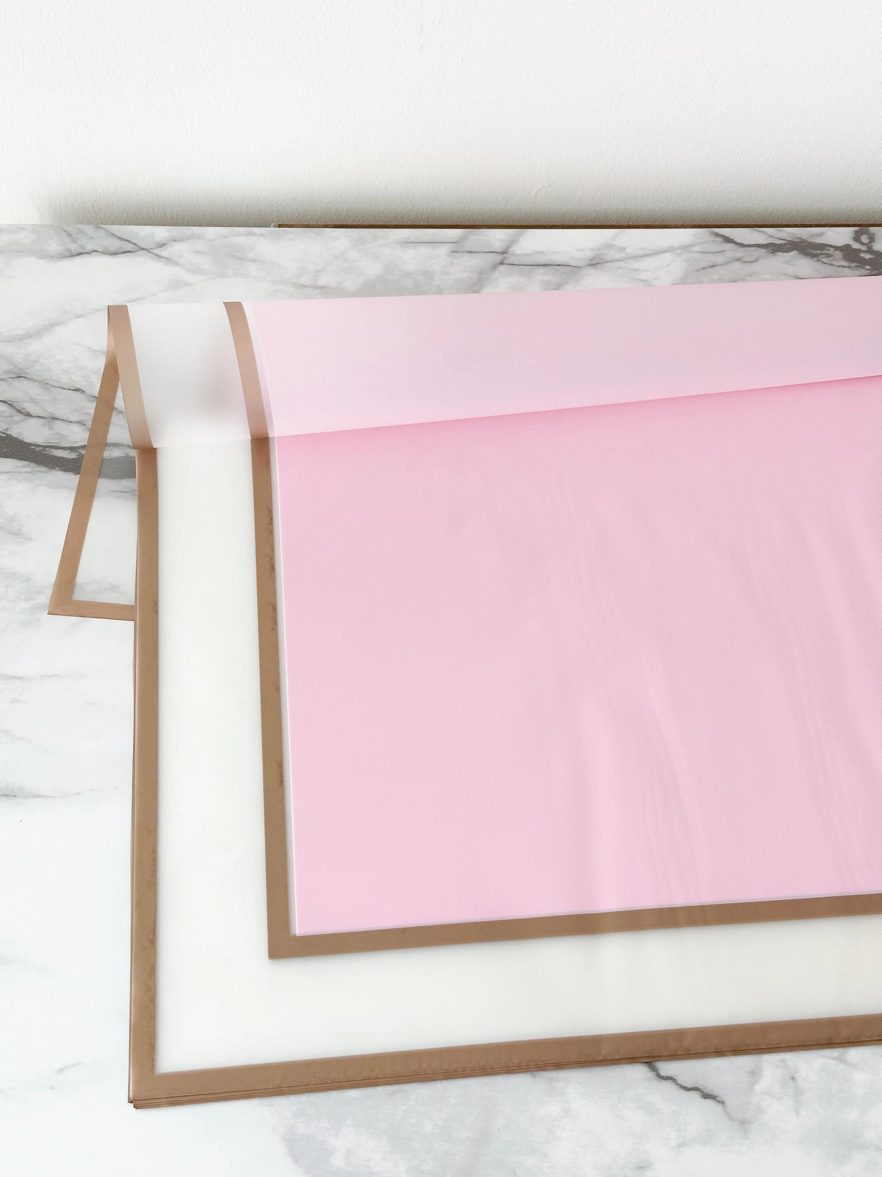 Foggy Gold line Frame wrapping paper in different color
