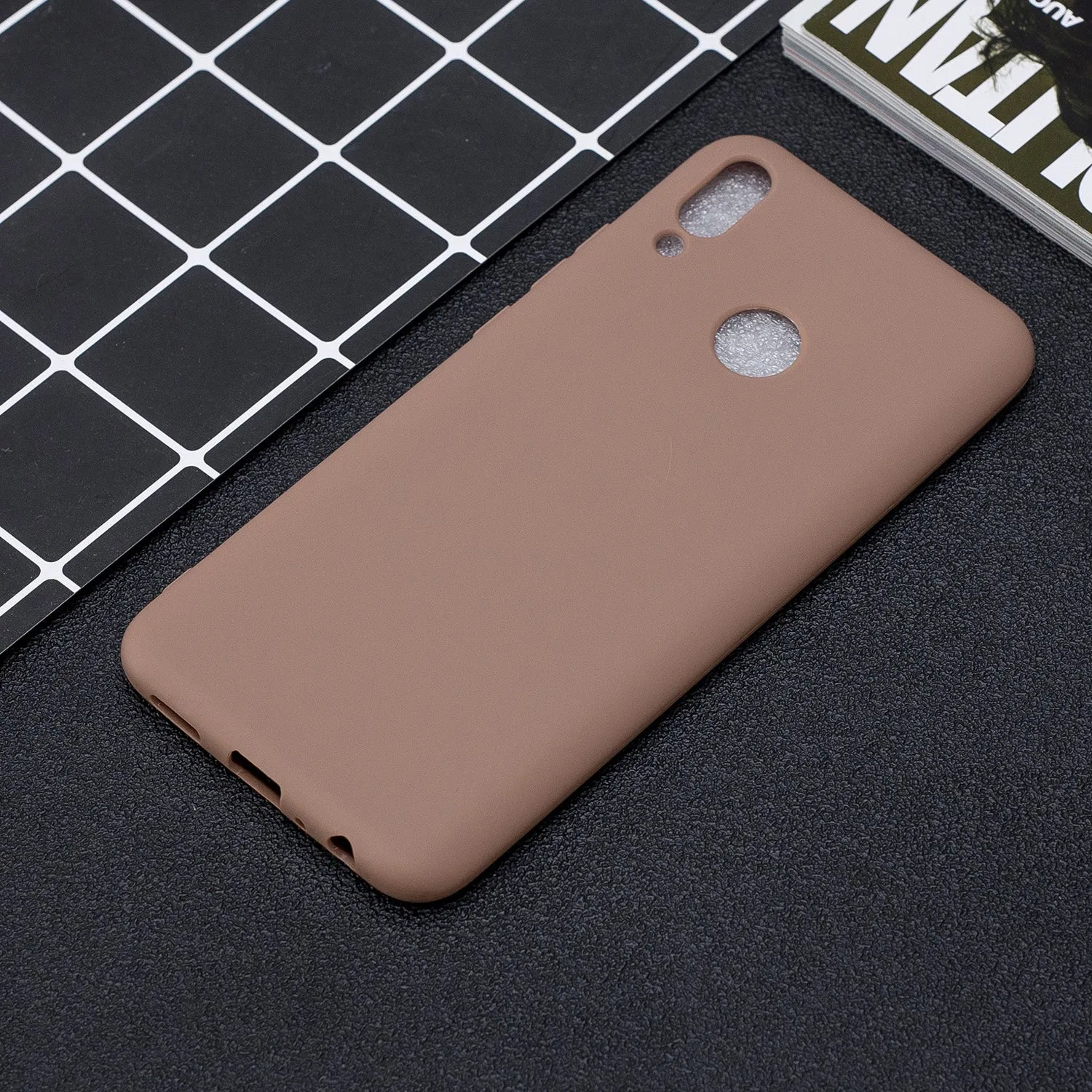 For HUAWEI Y9 2019 Lovely Candy Color Matte TPU Anti-scratch Non-slip Protective Cover Back Case 9