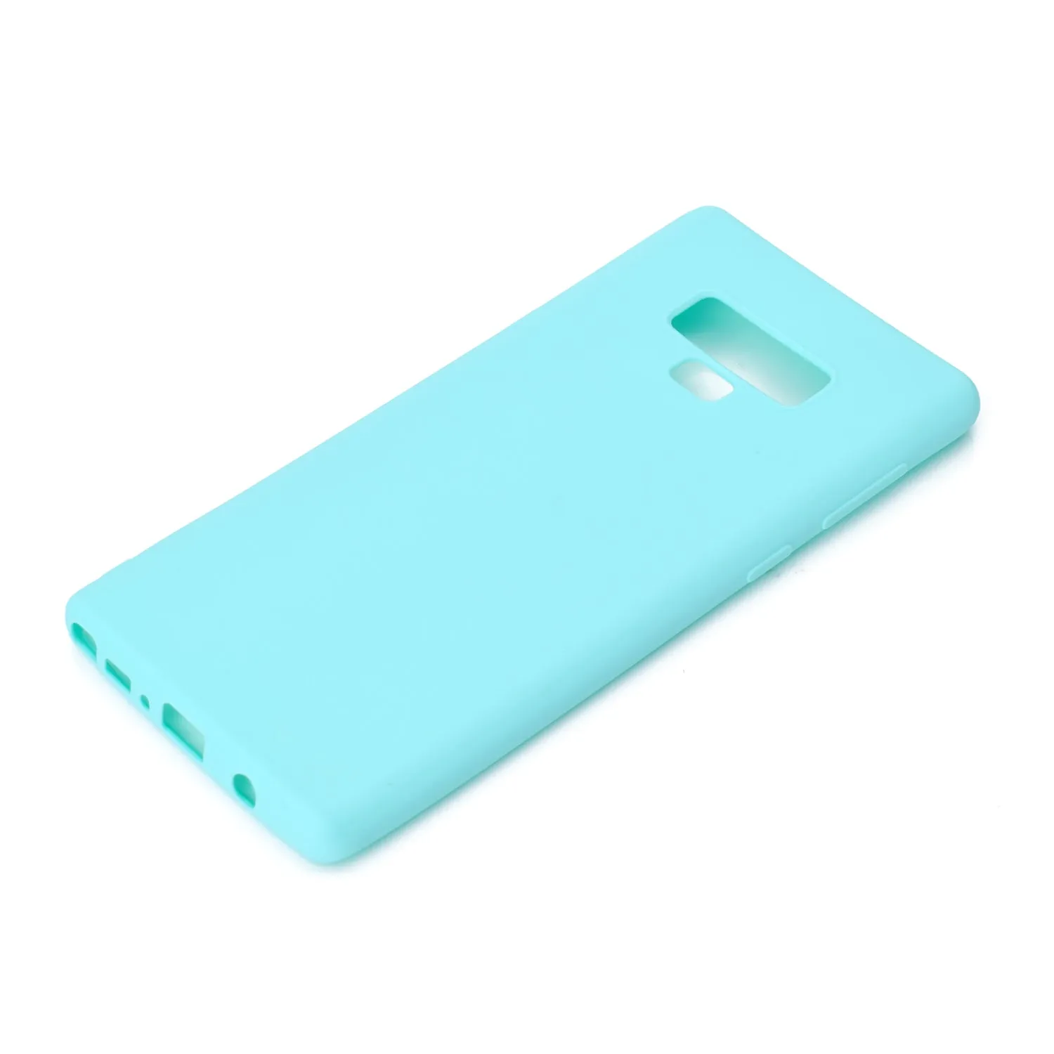 for Samsung NOTE 9 Cute Candy Color Matte TPU Anti-scratch Non-slip Protective Cover Back Case Light blue