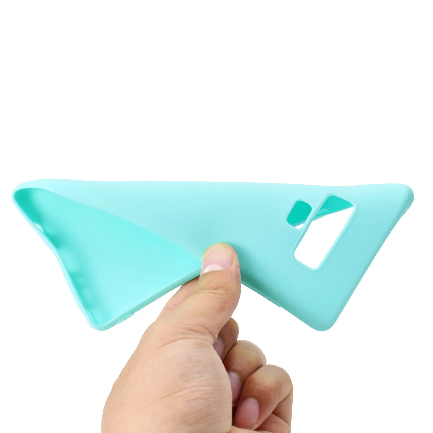 for Samsung NOTE 9 Cute Candy Color Matte TPU Anti-scratch Non-slip Protective Cover Back Case Light blue
