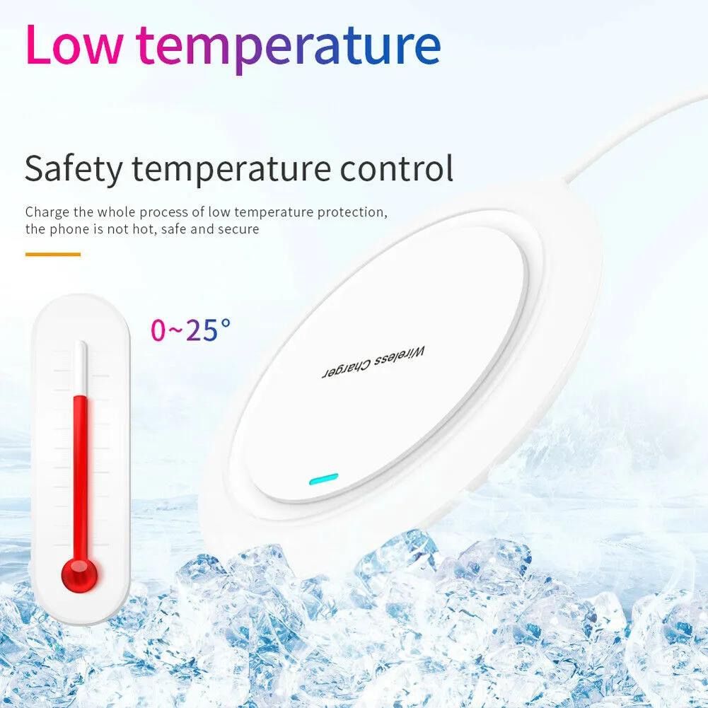 For Samsung S10 /e S8/S9 Plus Fast Wireless Charger 10W Quick Charging Pad Mat white