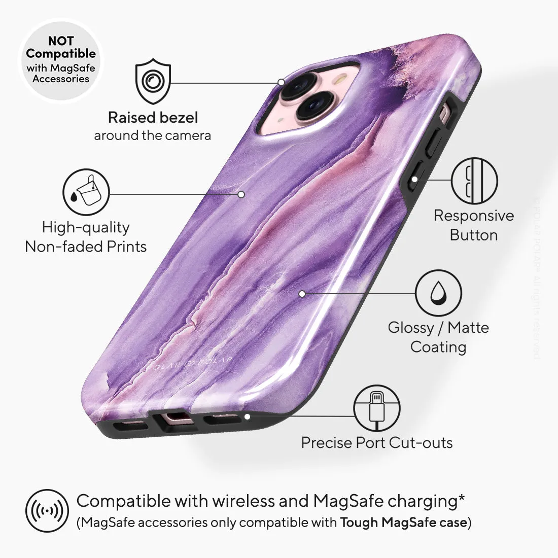 French Violet Custom - iPhone 15 Case