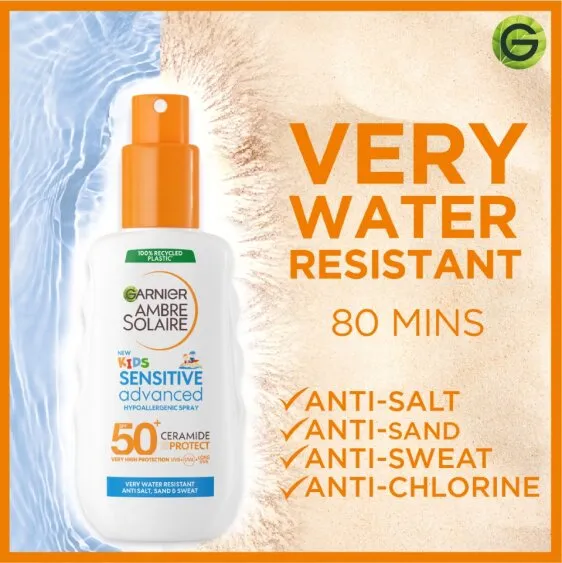 Garnier kids sensitive advanced ambre solaire cream spray SPF50 (water resistant) 150ml