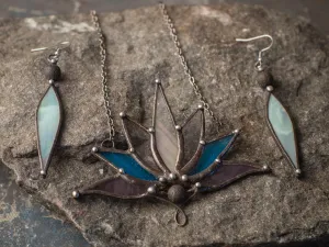 Glass Lotus Necklace