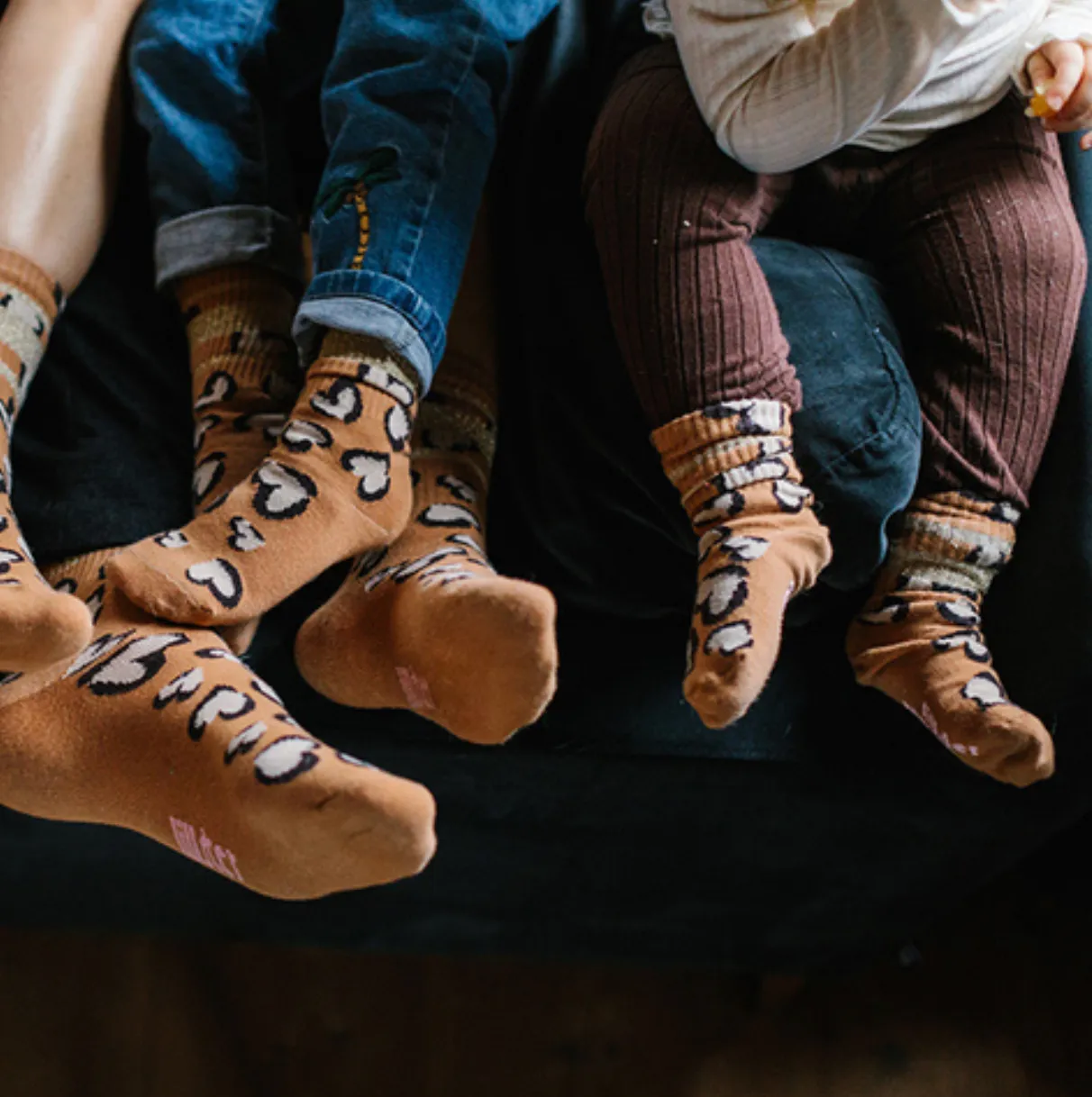 Glittery Heart Leo Socks - LAST PAIR 0-6 months