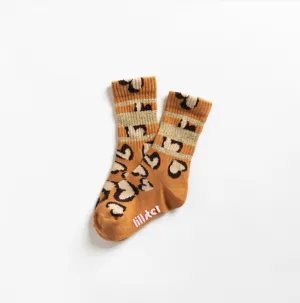 Glittery Heart Leo Socks - LAST PAIR 0-6 months