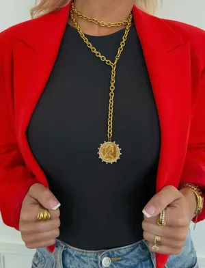 Gold Coin Wrap Necklace | Water Resistant