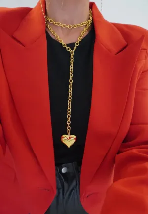 Gold Heart Wrap Necklace | Water Resistant