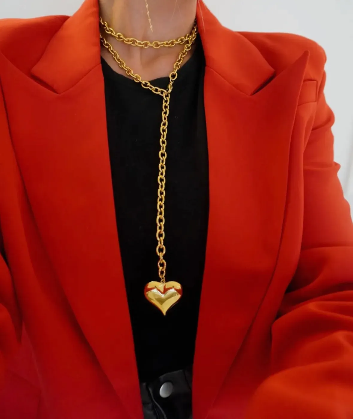 Gold Heart Wrap Necklace | Water Resistant