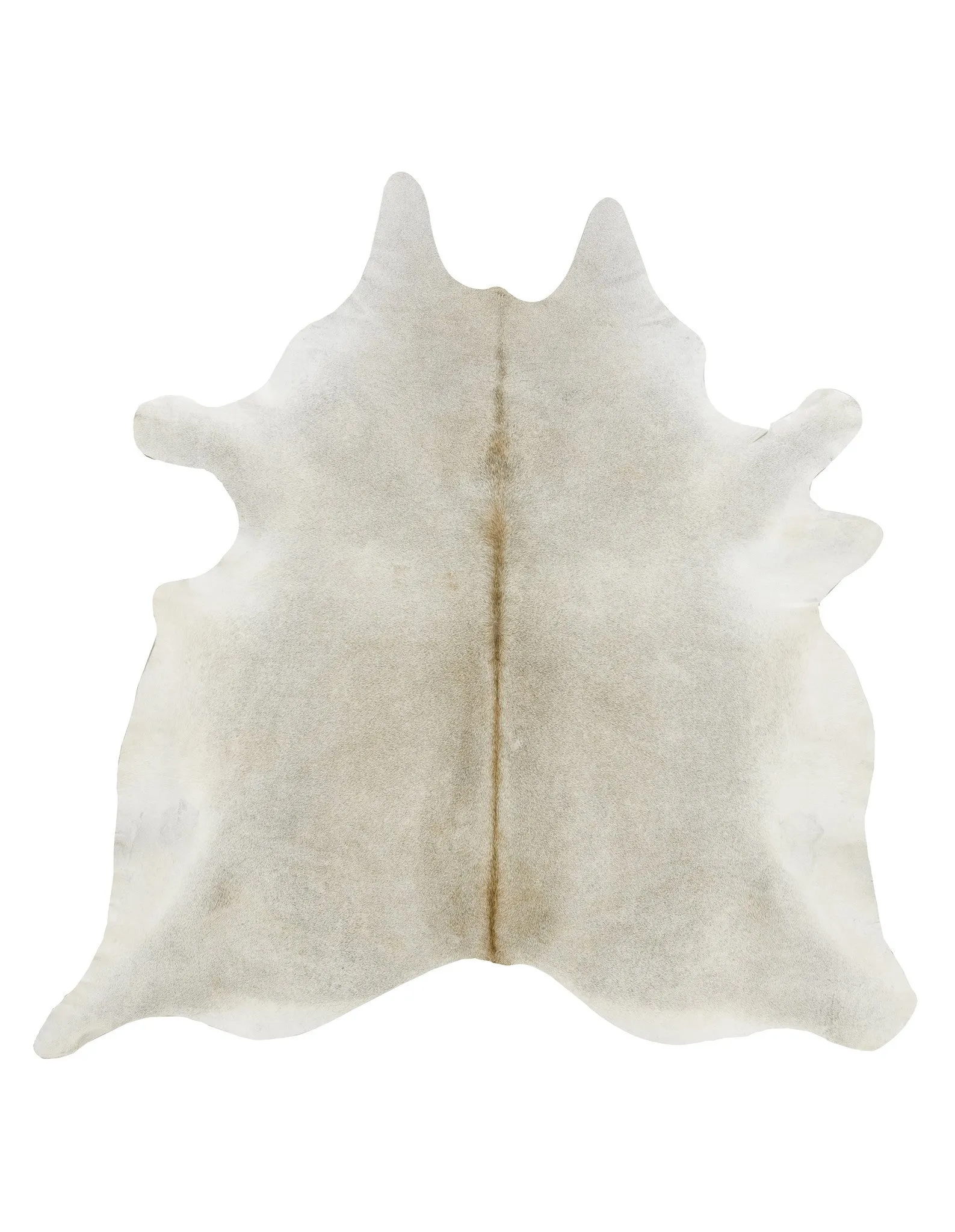 Gray Beige Solid Cowhide Rug - XL