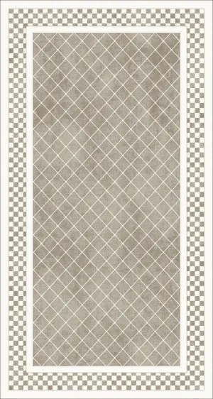 Gray Diamond Selection Lateks Water Resistant Washable Area Runner Rug