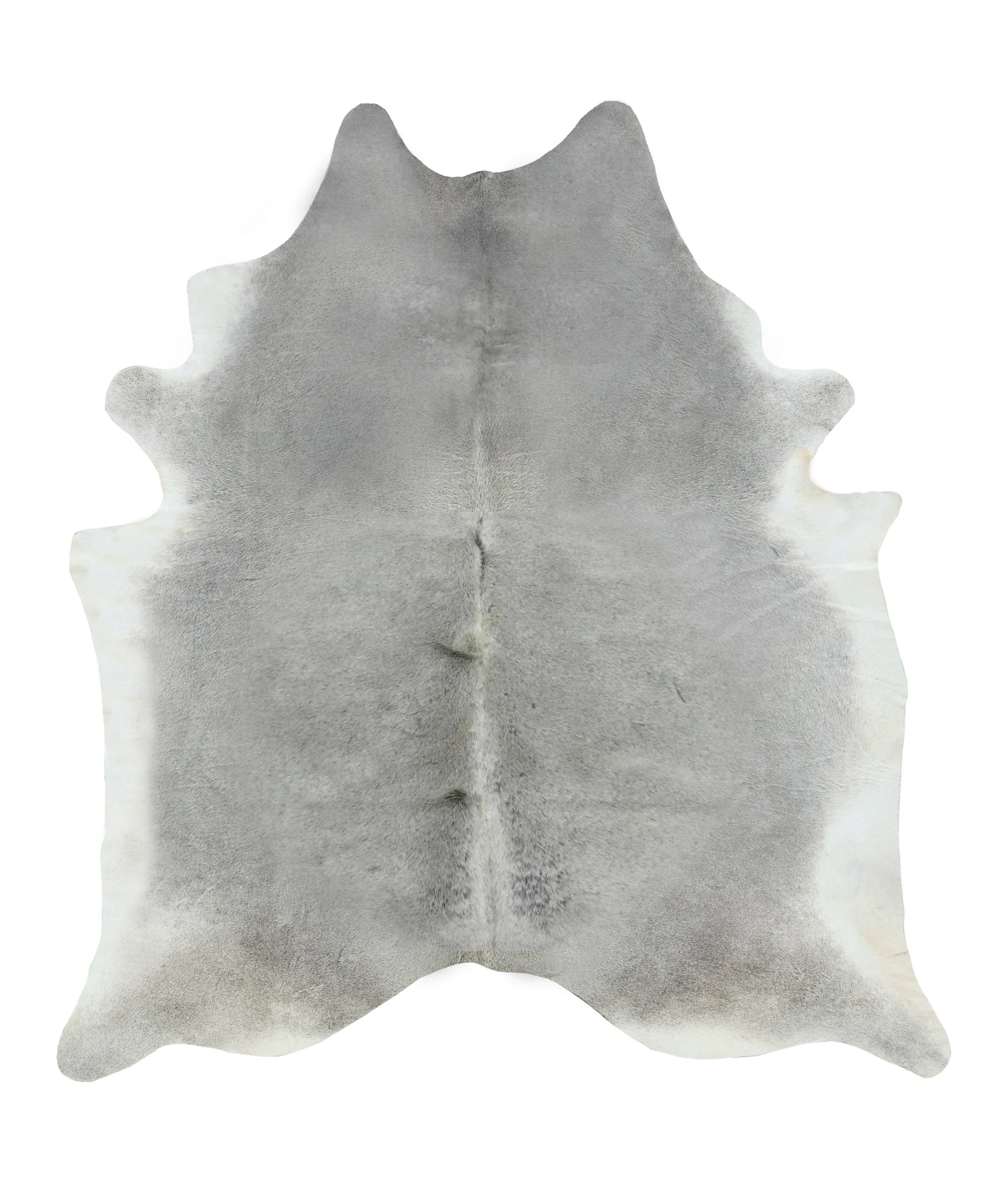 Gray Solid Cowhide Rug - XL