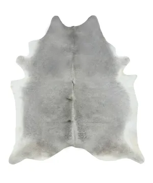 Gray Solid Cowhide Rug - XL