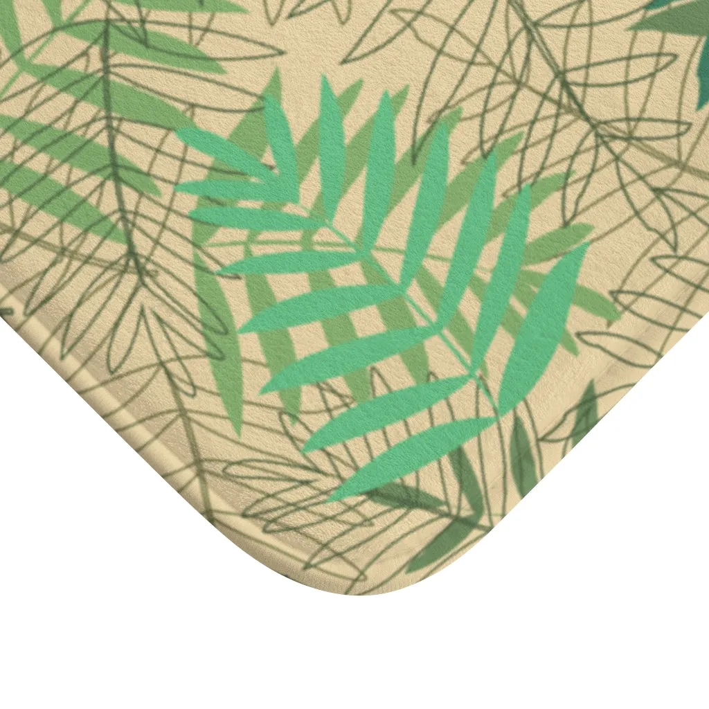 Green Bouquet bath mat