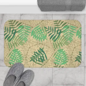 Green Bouquet bath mat