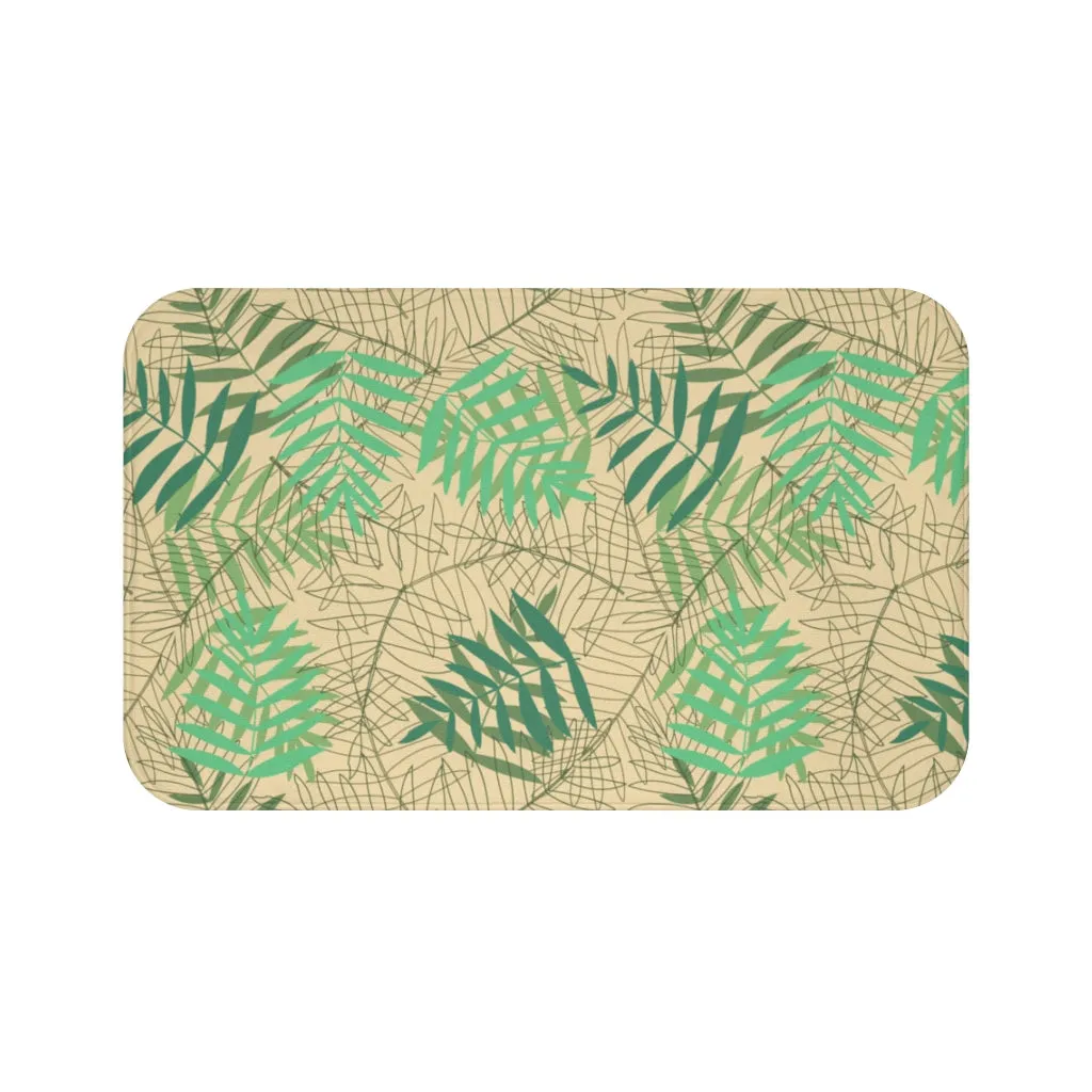 Green Bouquet bath mat