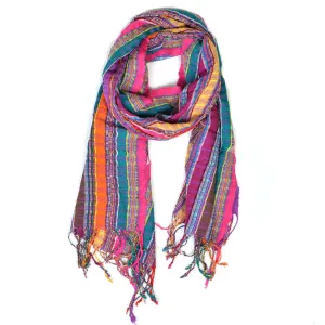 Hand Woven Fringed Scarf | Festival