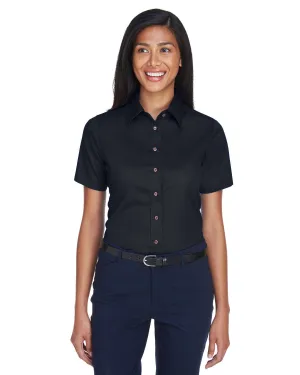 Harriton Ladies Short Sleeve Stain-Release Twill Shirt