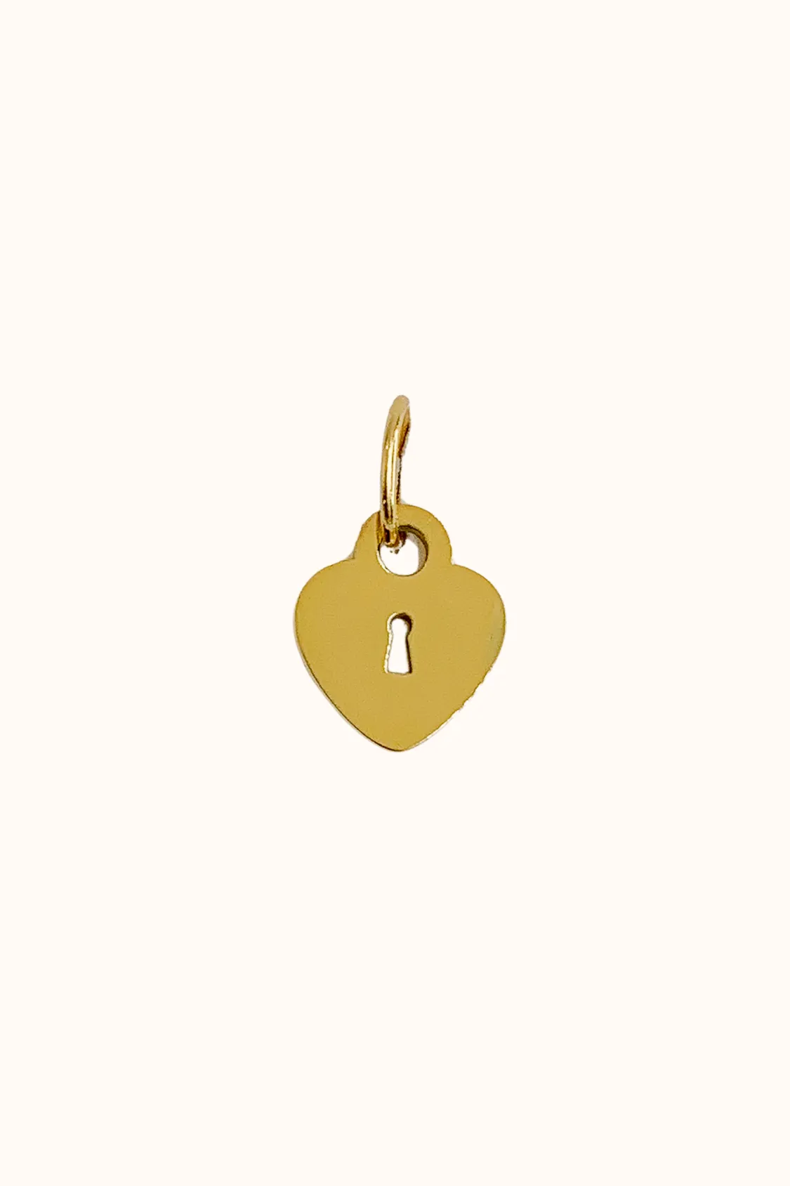 Heart Lock Charm (Stainless Steel)